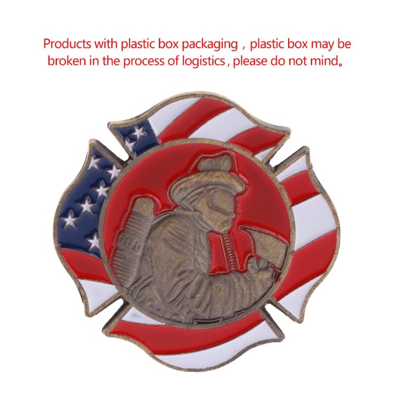 Regalo de monedas conmemorativas de la colección de fuego de la marca americana de monedas de coleccionistas redondos de recuerdo