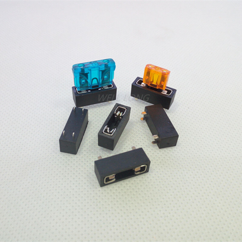 5 unids/lote PCB Panel de montaje seguro bloques terminales de seguridad Micro Mini medio pequeño Universal portafusibles de coche.
