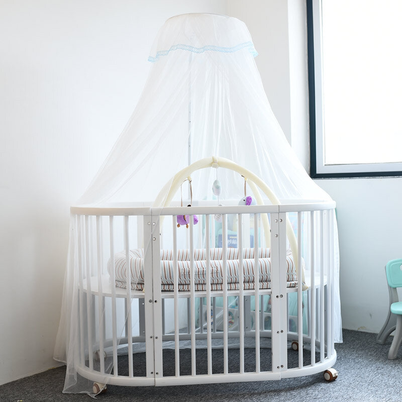 Summer Baby Crib Mosquito Net Self-stand Baby Bed Net Crib Netting with Holder Universal Baby Infant Bed Canopy Including Holder