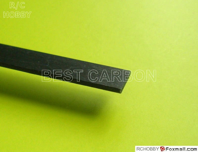Tira de fibra de carbono, 1mm x 6mm x 1000mm, 10 unidades