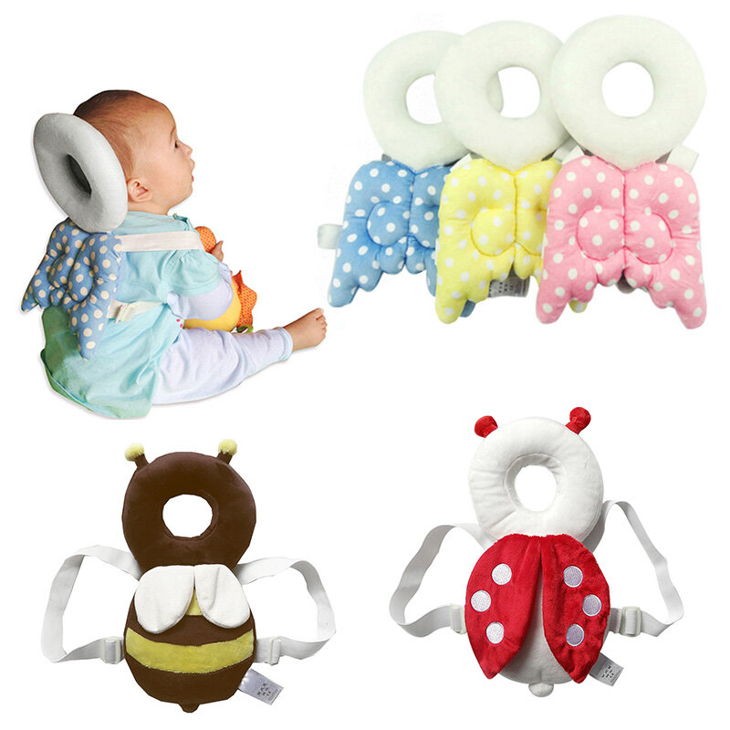 Almohada de protección para la cabeza y la espalda para bebé recién nacido, almohadilla de alas resistentes a caídas, cojín guardián, juguetes BM88