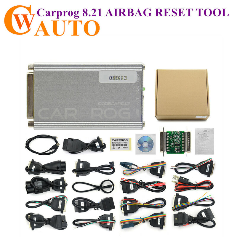 Newest V8.21 Carprog Full Perfect Online Version Software V10.93 with All 21 Adapters