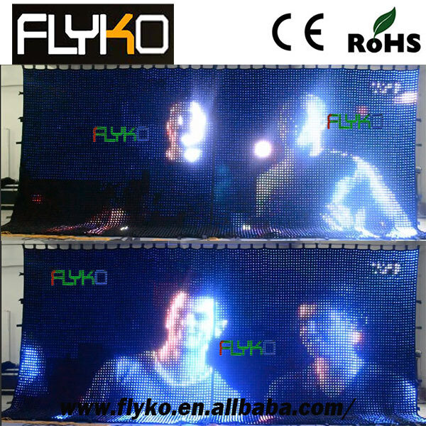 free shipping advertising led video curtain vision curtain
