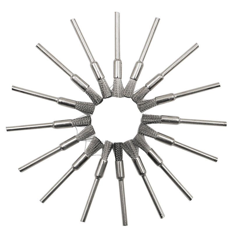 45 個ミニロータリーステンレス鋼線ホイールワイヤーブラシ小ワイヤーブラシため dremel 回転ツール