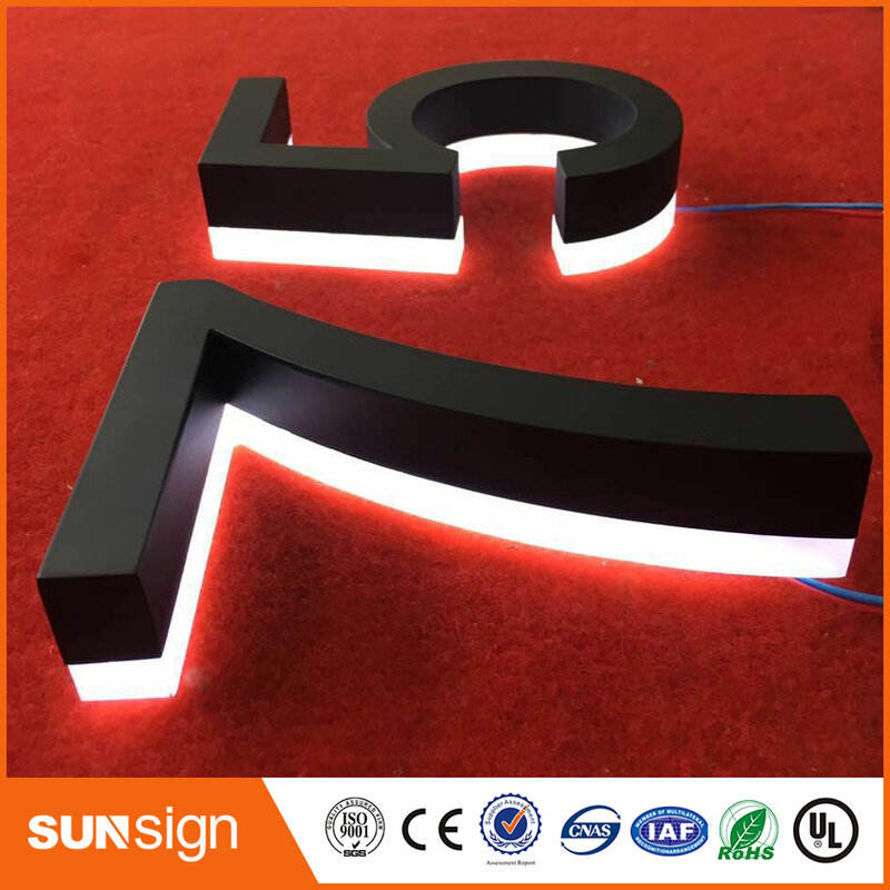 H 30 см пользовательский номер дома Акриловые светодиодный буквы со светодиодной подсветкой светодиодный буквенный знак