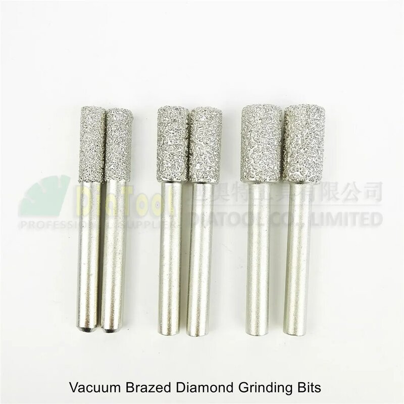 DIATOOL 6pcs #1/2/3 Vacuum Brazed Diamond Grinding Bits Mounted Points Engraving Bits