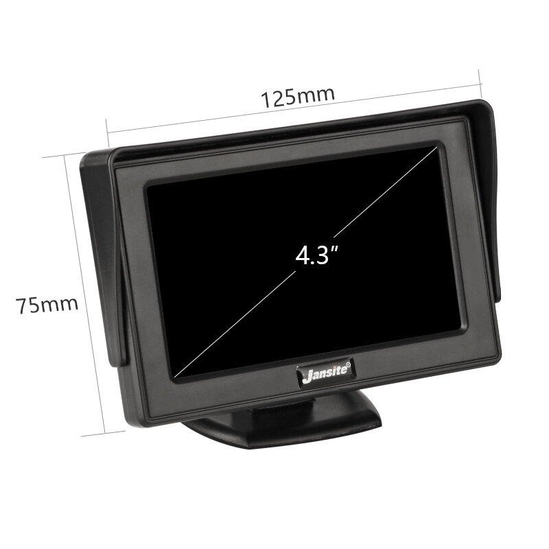 Monitor de coche 4,3 "Pantalla cámara de visión trasera para marcha atrás pantalla TFT LCD de alta definición Digital en Color de 4,3 pulgadas PAL/NTSC 480x272