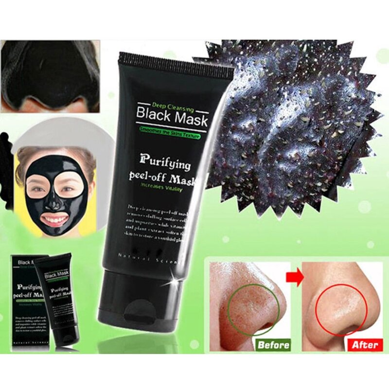 Blackhead remover máscaras faciais limpeza profunda purificando casca fora preto nud facail rosto máscara preta