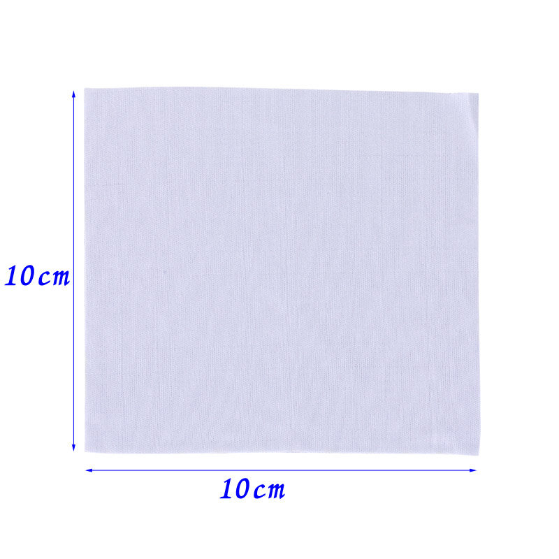 100pcs/lot Phone Screen Cleaning Cloth Dust-free Film White Wiping Cloth 10cm*10cm
