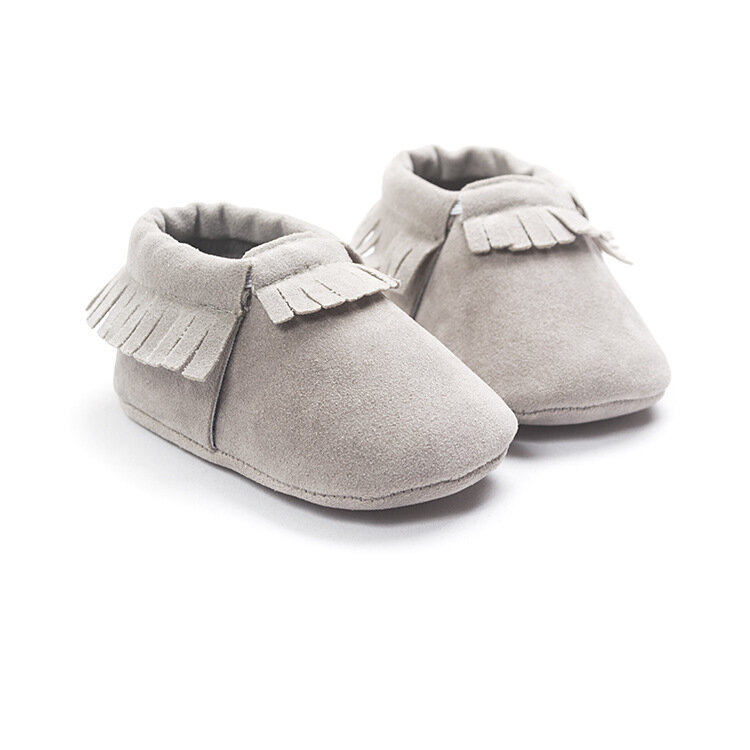 Baywell-mocasines de piel sintética para bebé recién nacido, zapatos de suela suave, antideslizantes, para cuna, primeros pasos