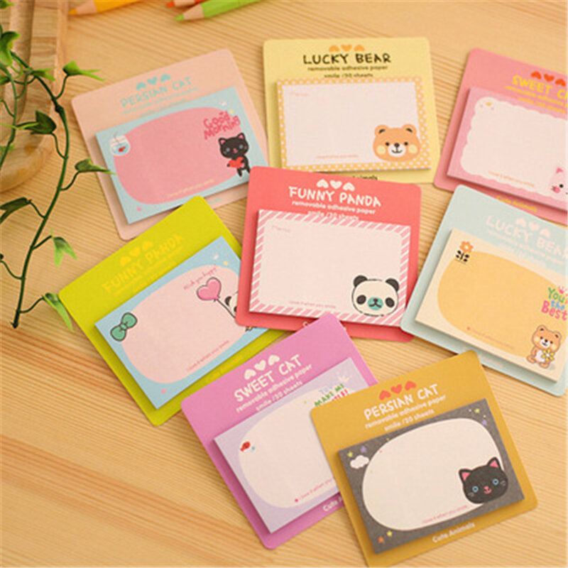 DL BF31 Baru Kreatif Lucu Panda Posting Bagian Posting Hadiah untuk Siswa Alat Tulis untuk Perlengkapan Kantor Siswa Alat Tulis untuk