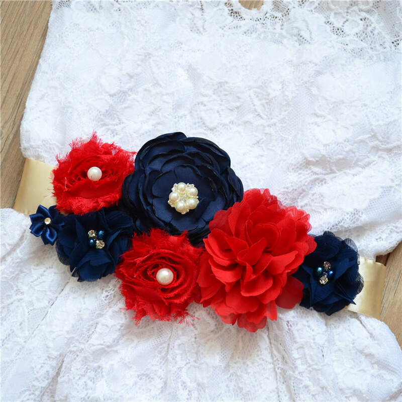 European And American Fashion And Elegance Department Brides, Pregnant Women, Stitching Flower Belts, Photography, Bridal Gowns,