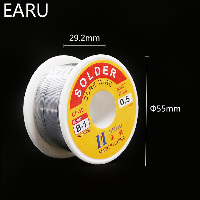 100G 0.6/0.8/1/1.2/1.5/2Mm 63/37 Flux 2.0% 45FT Tin Lead Wire Melt Rosin Core Soldeer Soldeer Wire Roll Voor Eletric soldeerbout