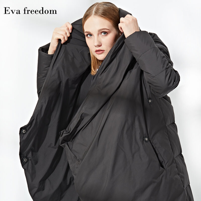 Winter fashion brand over the knee longer 90% real duck down coat female hooded single breasted with belt warm down coat wq117