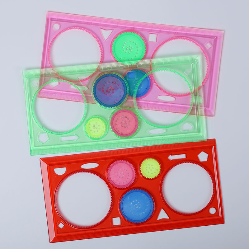 2PCS/Set Spirograph Geometric Ruler Learning Drawing Tool Stationery for Student Drawing Set Creative Gift