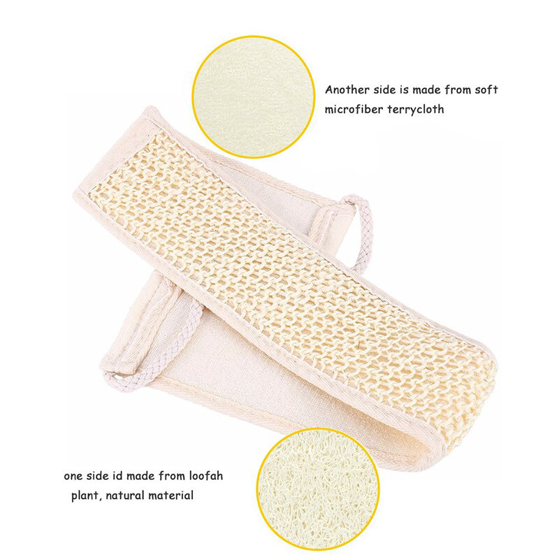 Natural Loofah Back Scrubber 70cm Soft Exfoliating Bath Sponge for Body Cleaning Long Shower Luffa Sponge Bathroom Accessories