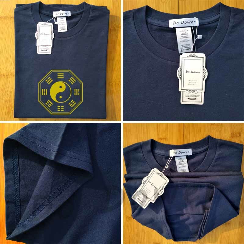 New 2018 Fashion Summer Brand T Shirt Men Chinese Tai Chi Ink Ying Yang Printed Cotton T-shirts Short Sleeve O-Neck Tops Tees