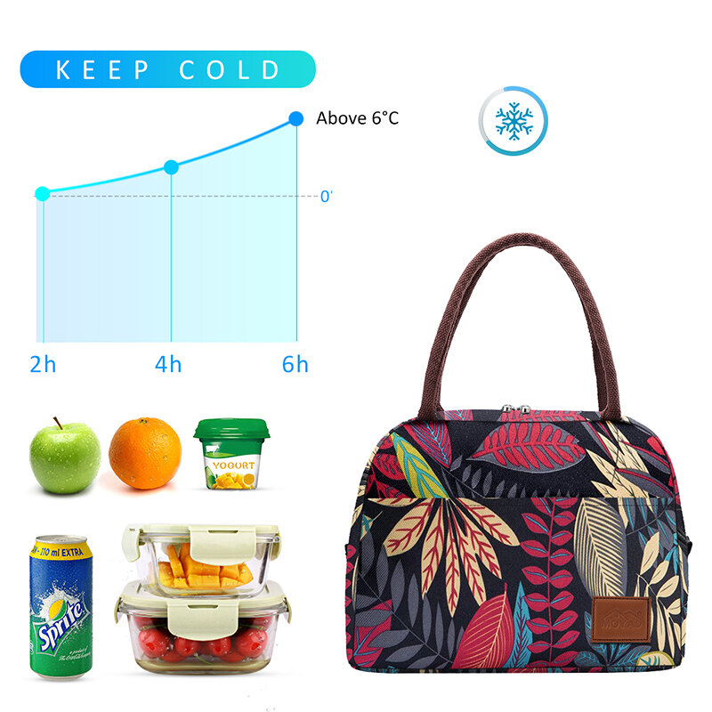 Aosbos – sac à Lunch en toile, glacière Portable, thermo-isolant, multifonction, pour nourriture, pique-nique, pour hommes, femmes et enfants
