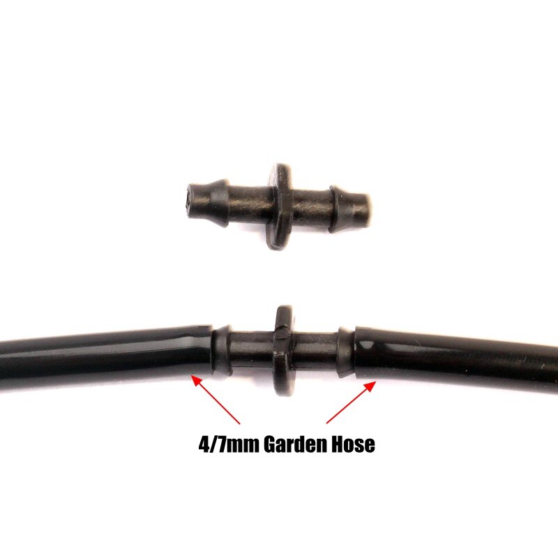 100 sztuk 4/7mm wąż ogrodowy równe sprzęgło podwójne haczyki proste złącza mikronawadnianie rury naprawy armatura złącza