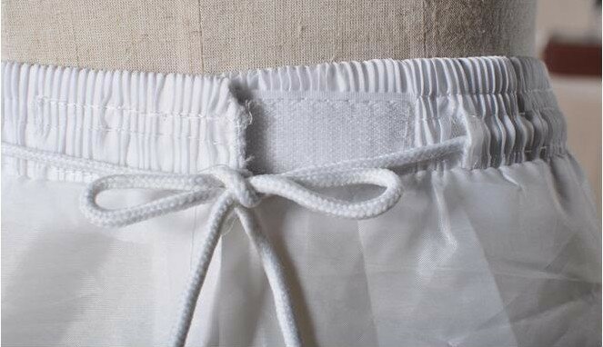 ثوب نسائي زفاف أبيض ، 3 طبقات ، خاتم فولاذي ، حزام مطاطي ، إكسسوارات الزفاف ، تنورة داخلية