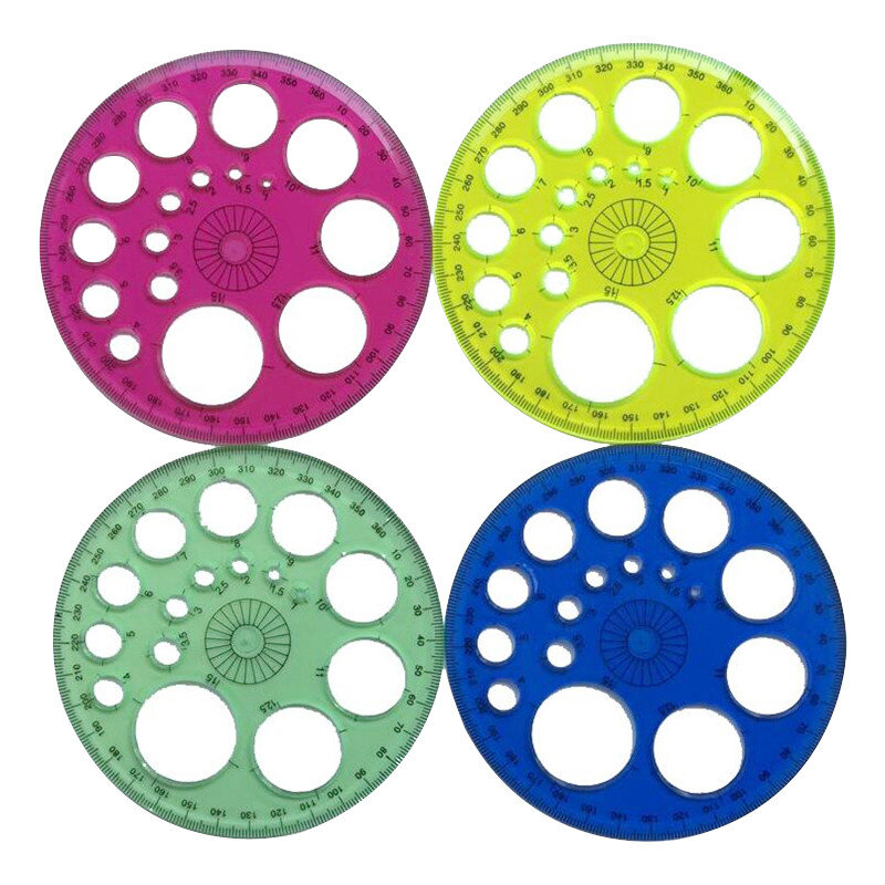 Règle circulaire de patchwork de haute qualité, diamètre du pied 11.5cm, 360 degrés, bleu, rouge, vert, jaune, quatre couleurs en option, vente en gros, 1 PC