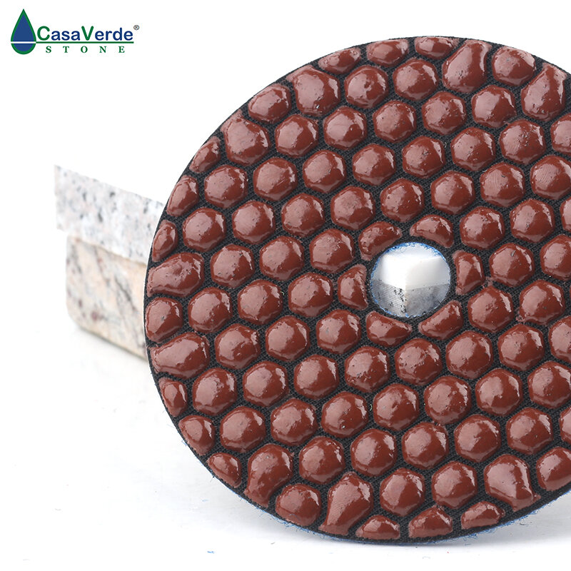 Grit 30# 4 inch 100mm diamond flexible dry polishing pads disc for stone concrete