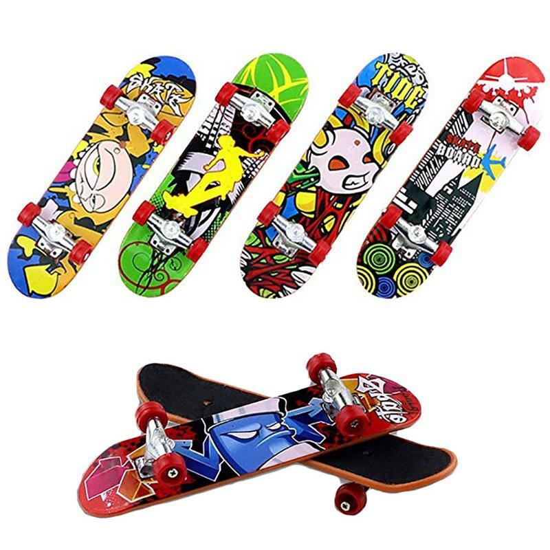 9PCS Finger Skateboard Fingerboard Skate Board Kids Table Deck Mini Toy Gifts