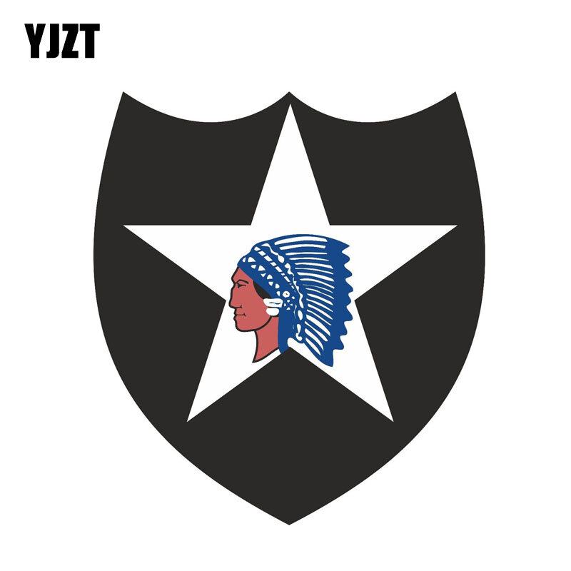 Yjzt 12.5*11.2cmアクセサリー米国第2歩兵師団アーミーカーバイクステッカー6-1949