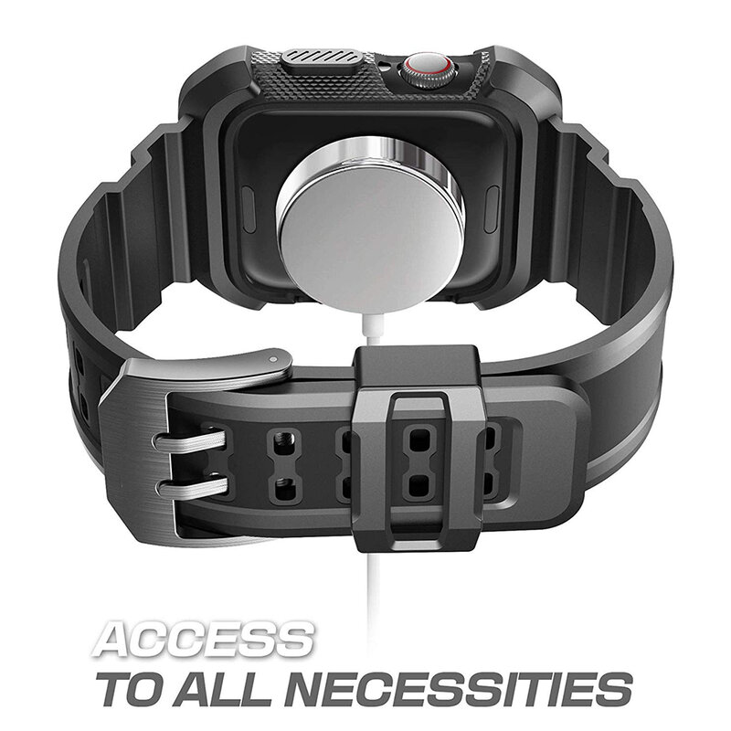 OSRUI Esporte strap Para Apple Caso faixa de Relógio 44mm 40mm 4 Robusto TPU capa Protetora + Banda iwatch iwatch Série 4 pulseira