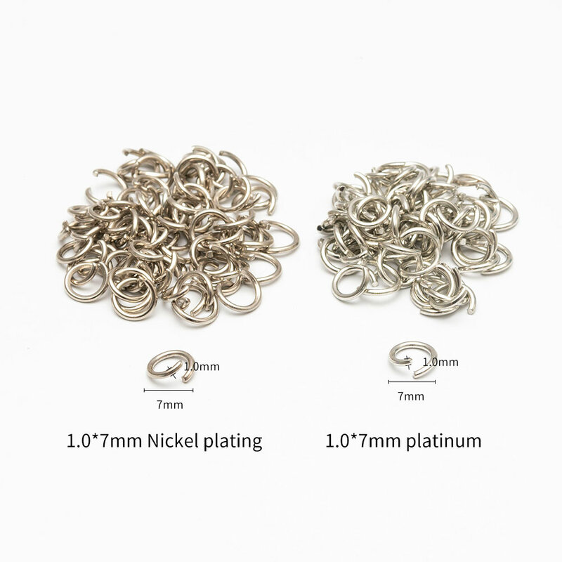 100pcs/lot Gold Silver Loop  5 7 8 mm Open Jump Rings for DIY Jewelry Making Necklace Bracelet Findings Connector Supplies