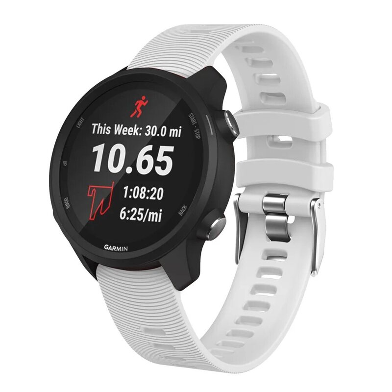 Smartwatch garmin forerunner 245/245m/vivoactive 3, pulseira de silicone macio, relógio inteligente para forerunner 645, pulseira de música