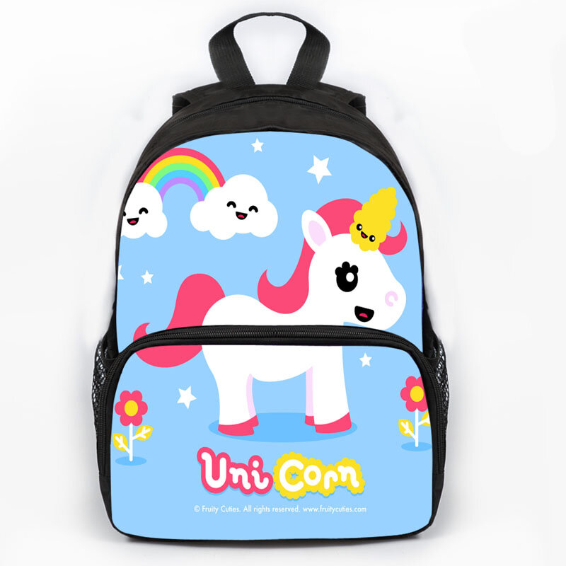 13 дюймов милый натирающий рюкзак с единорогом школьные сумки прекрасный напечатанный школьный рюкзак для девочек Bookbag детский подарок Инди...