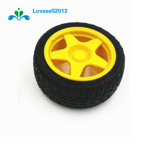 Rodas plásticas pequenas do módulo esperto da roda do robô do carro de 4 pces para arduino 65x26mm