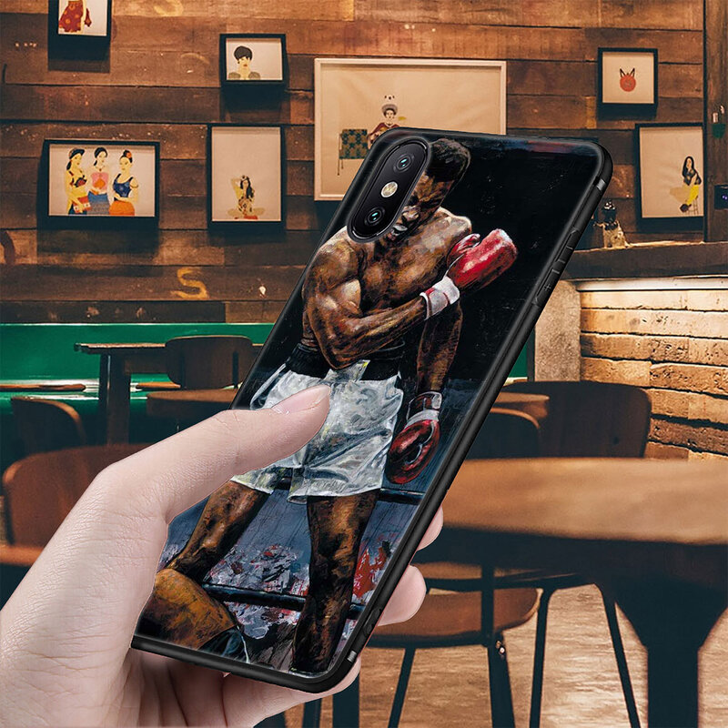 YIMAOC Muhammad Ali boxing champion Soft Silicone Phone Case for iPhone 11 Pro XS Max XR X 6 6S 7 8 Plus 5 5S SE 10 Black Cover