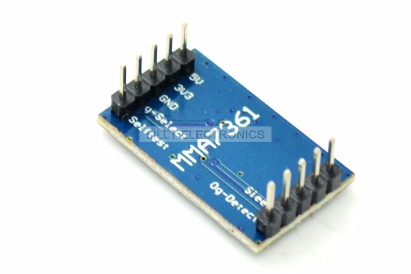 Módulo de sensor de acelerômetro para arduino, substituição para mma7260, 2 tamanhos mma7361
