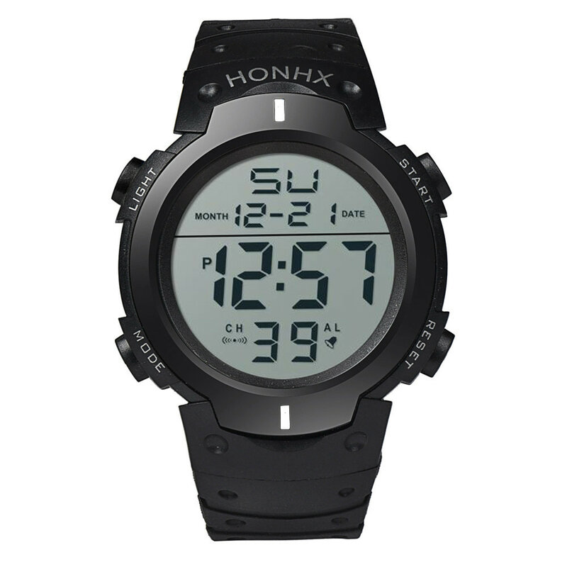 Fashion Waterproof Men's Boy LCD Digital Stopwatch Date Rubber Sport Wrist Watch Luminous wrist watch Luxury brands Sport #20