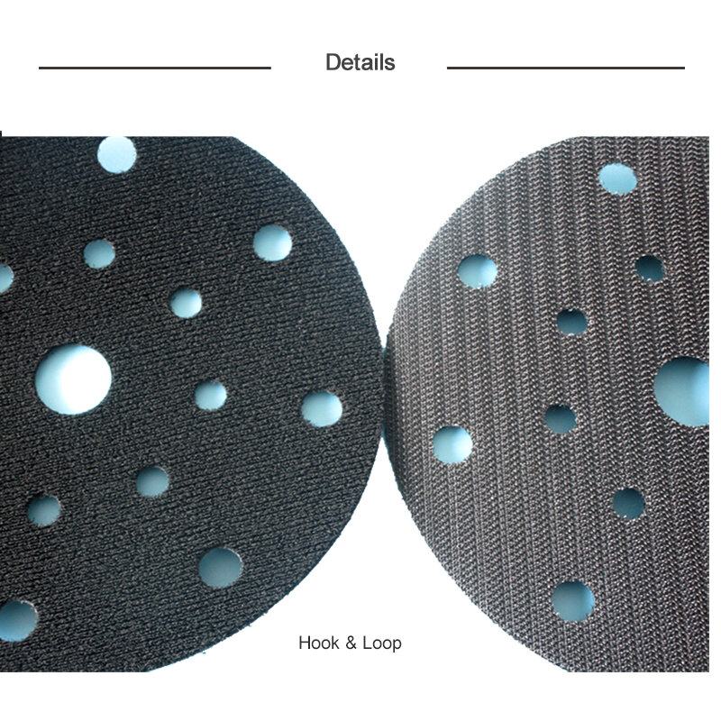6-дюймовый интерфейсный коврик с 17 отверстиями 150 мм, 1 шт., защитный диск черного цвета для фото, шлифовальный крючок и петля