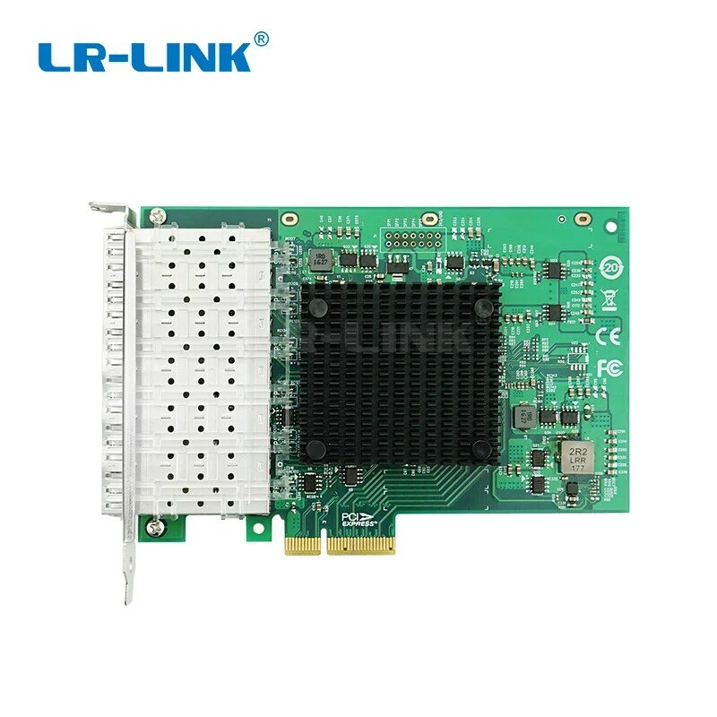 Carte réseau optique Intel I350, adaptateur Ethernet Gigabit à Six ports, 1 go, PCI Express x4, LR-LINK