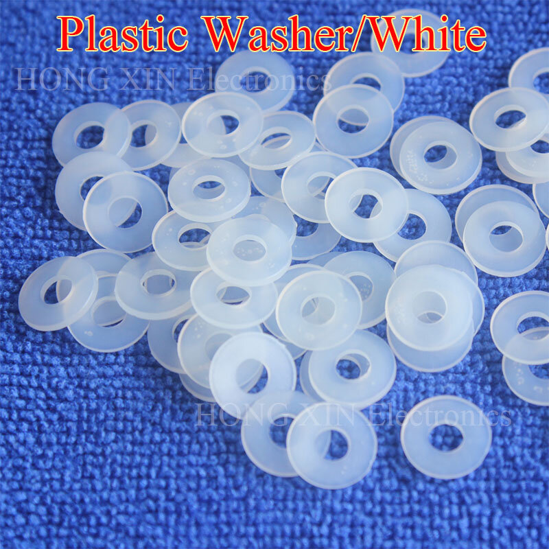 M2 M2.5 M3 M4 M5 M6 M8 M10 M12 White Plastic Nylon Washer Plated Flat Spacer Seals Washer Gasket Ring O Ring Gasket Washers 1pcs