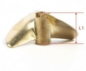 435 Copper Alloy Propeller /High Speed Propeller Dia-A=4mm Dia-B=35mm for RC Model Boat