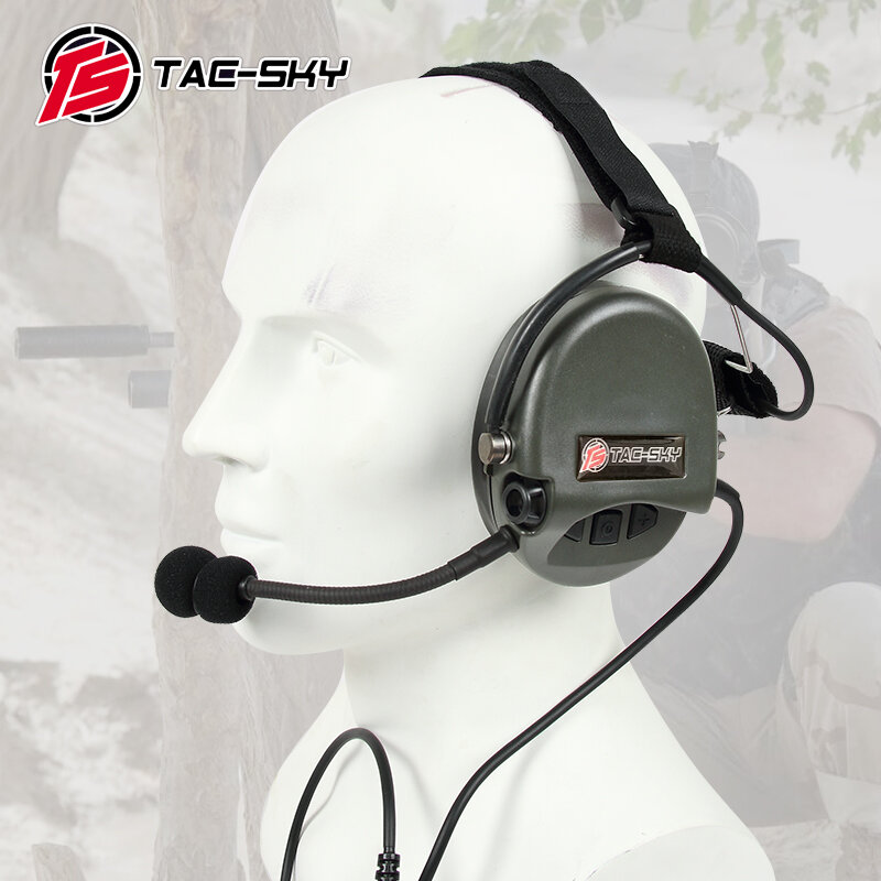 TAC-SKY TCI LIBERATOR II SORDIN 실리콘 귀마개 버전, 소음 감소 픽업 헤드셋-FG