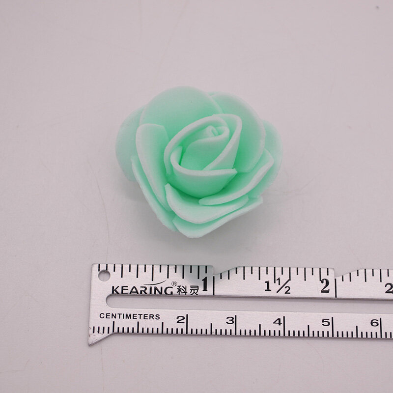100 pièces 3.5 cm Mini PE mousse Rose fleur artificielle têtes pour fête bricolage couronnes artisanat accessoires décoration de mariage à la main flor