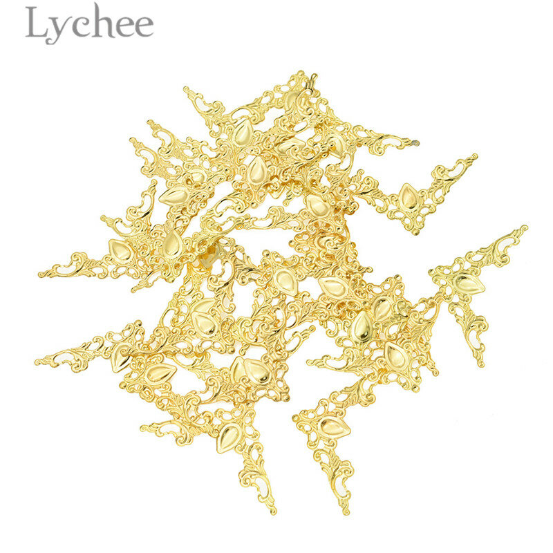 Lychee Life 30 шт. металлические полые цветы, ломтик, уголок альбома, защитный чехол, сделай сам, украшения для скрапбукинга, принадлежности