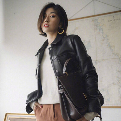 Tao Ting Li Na New Fashion Genuine Sheep Leather Jacket G17