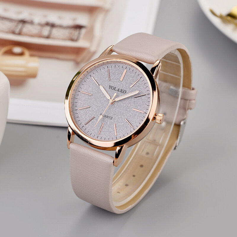 Top Brand High Quality Fashion Womens Ladies Simple Watches Geneva Faux Leather Analog Quartz Wrist Watch clock saat Gift 2019