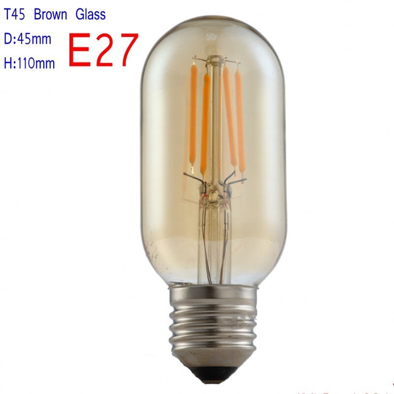 빈티지 LED 전구 에디슨 라이트, ST64, A60, A19, G80, G95, G125 볼 전구, 골드 틴트, E27, 2W, 4W, 6W, 8W, 매우 따뜻한 조명