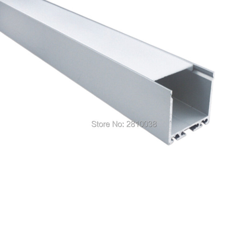 100x2 m Sets/Lot U-vorm geëxtrudeerd aluminium profiel led en vierkante size aluminium led behuizing kanalen voor plafondverlichting