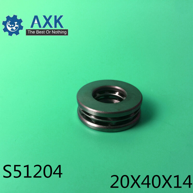 S51204 cuscinetto 20*40*14mm (2 pezzi) ABEC-1 acciaio inossidabile spinta S 51204 cuscinetti a sfera