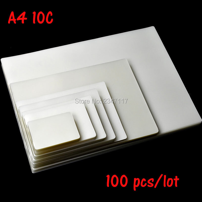 Película fotográfica laminadora de plástico A4, papel de laminación 100mic, Material PET, 100 unidades