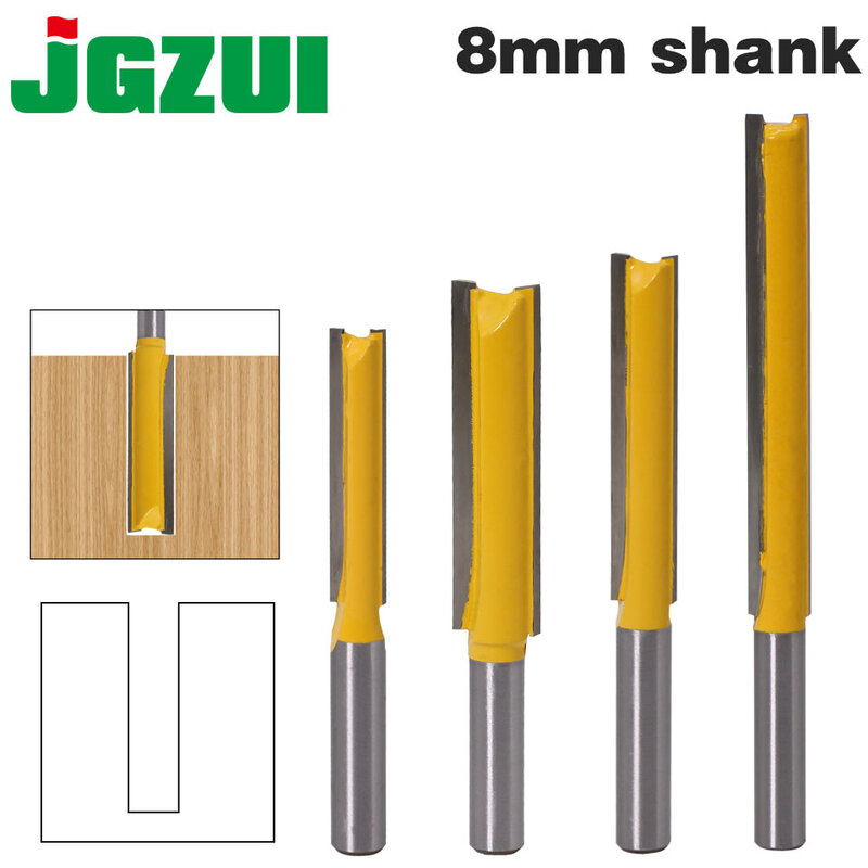 1 Pcs 8 Mm "Shank Long Cleaning Bawah Router Bit Cutter CNC Woodworking Bersih Bit